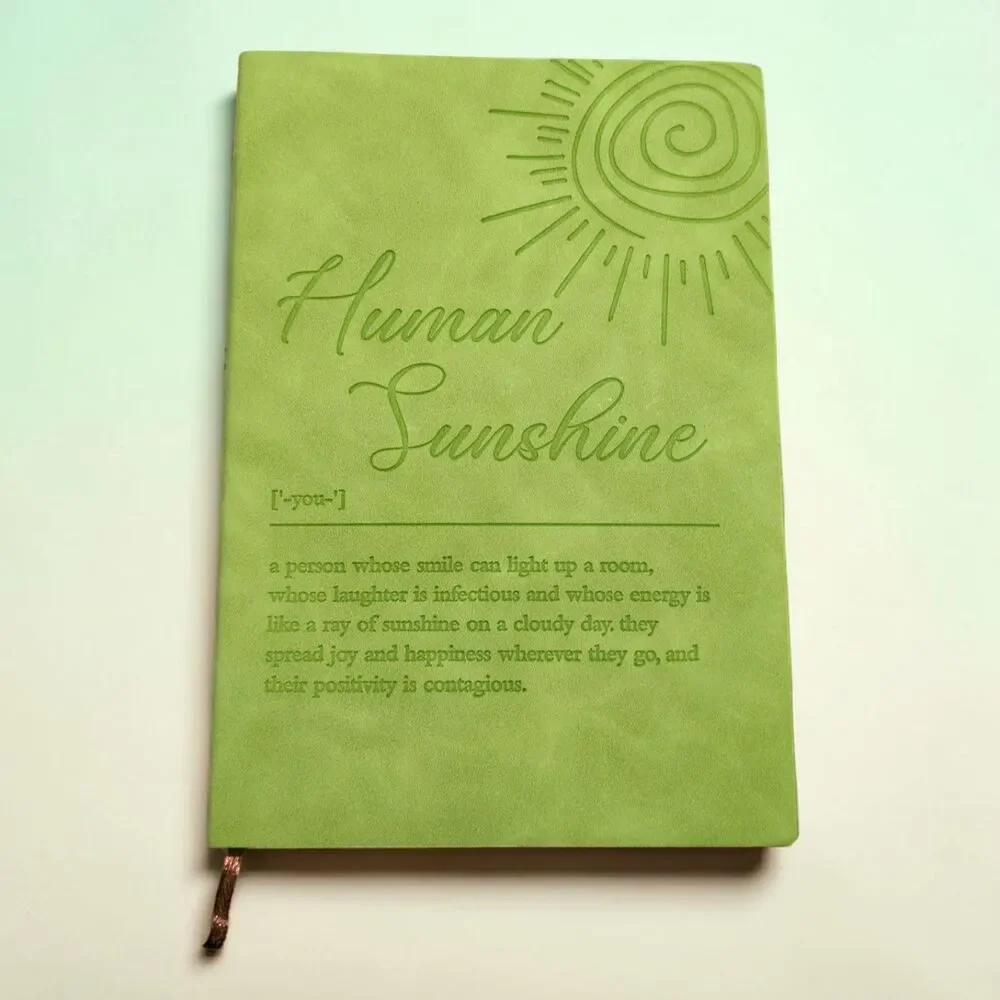 Human Sunshine Journal, Motivational Notebook, Positive Affirmation Diary